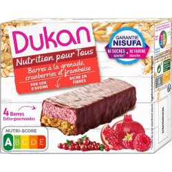 DUKAN Barres Céréales à la Grenade Cranberries et Framboise 120g