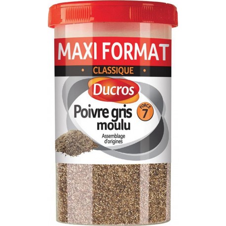 Ducros Poivre Gris Moulu Assemblage d’Origines Classique Maxi Format 90g (lot de 3)