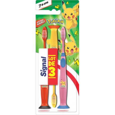 SIGNAL Brosses à dents x3 POKEMON