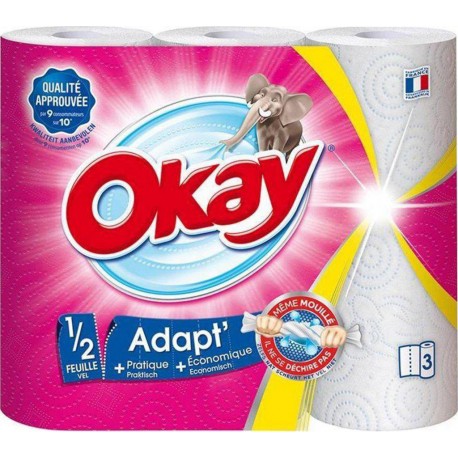 Okay Adapt’ Essuie-tout 3 Rouleaux