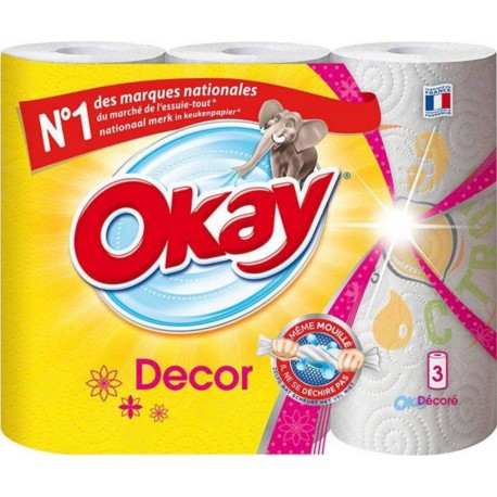 Okay Decor Essuie-tout 3 Rouleaux