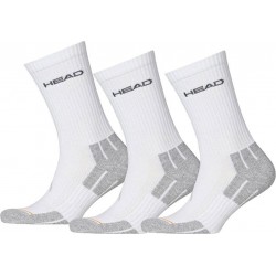 Head Chaussettes Performance Crew Gris Blanc Taille 43 à 46