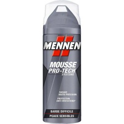 Mennen Mousse Pro-Tech Systeme Barbe Difficile Peaux Sensibles 250ml