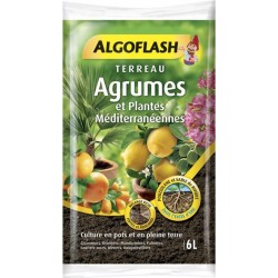 Algoflash Terreau Agrumes et Plantes Méditerranéennes Mélange Riche 6L