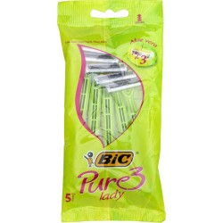 Bic Pure 3 Lady par 5 Rasoirs Jetables pour Femme avec Aloé Vera