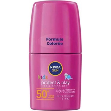 Nivea Sun Kids Roll-On Coloré Rouge Protect & Play SPF50 50ml