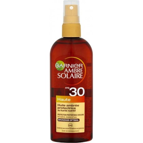 Garnier Ambre Solaire FPS 30 Huile Ambrée Protectrice au Karité Nutritif 150ml