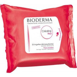 BIODERMA Créaline H2O Lingettes Démaquillantes Peaux Sensibles x25