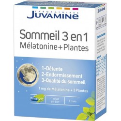 Juvamine Sommeil 3 en 1 Mélatonine + Plantes