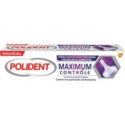 Polident Maximum Contrôle Crème Fixative Pour Prothèses Partielles et Complètes 40g (lot de 3)